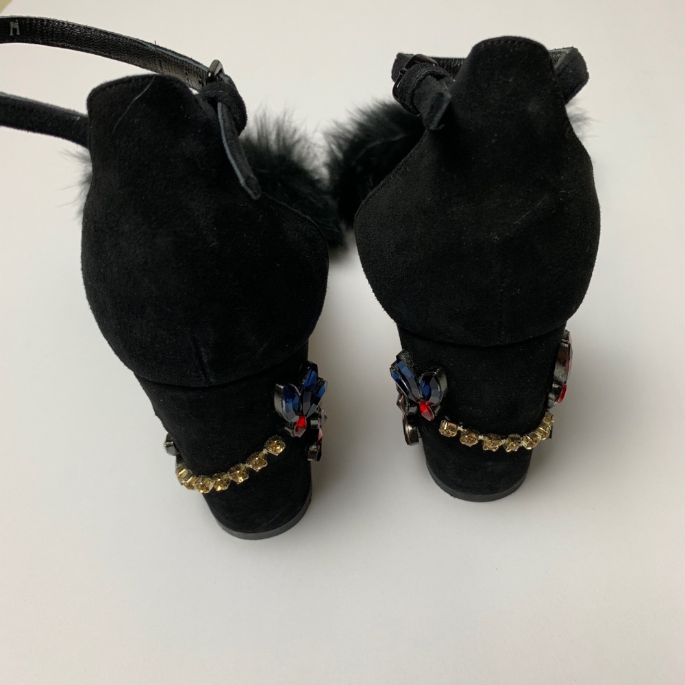 Stuart Weitzman The Jewel Sandal Black Heel - Picture 7 of 8